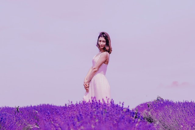 lavender dress captions for instagram